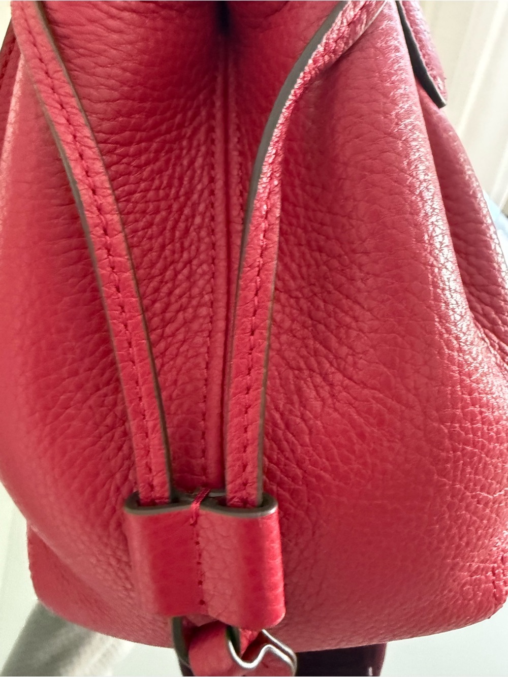 Stunning Kate Spade Dumpling Cherry Red Pebbled Leather Satchel! ❤️ - Picture 7 of 11